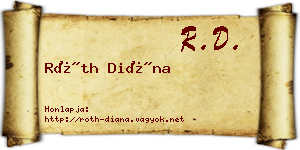 Róth Diána névjegykártya